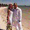  wedding ceremony on the beach in california.